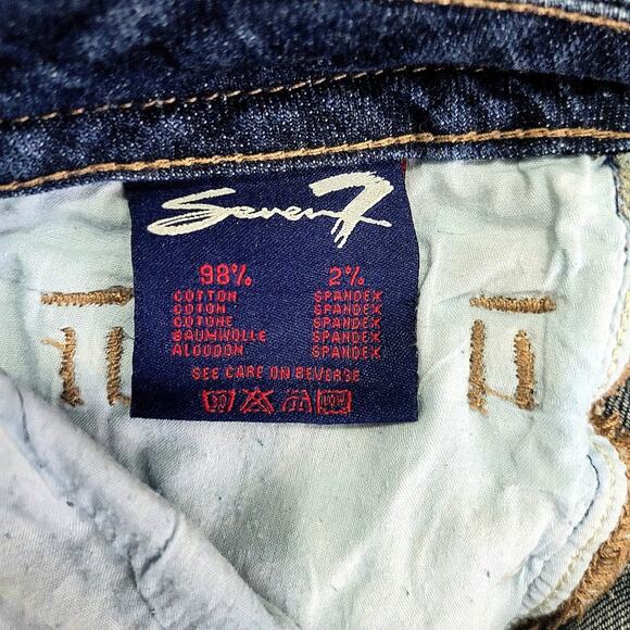 SEVEN7 Premium Denim Distressed Flare Leg Jeans 30 - Picture 5 of 10